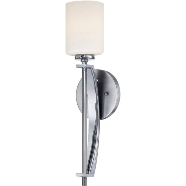 QZ/TAYLOR1L BATH Taylor 1 Light Large Bathroom Wall Light In Polished Chrome