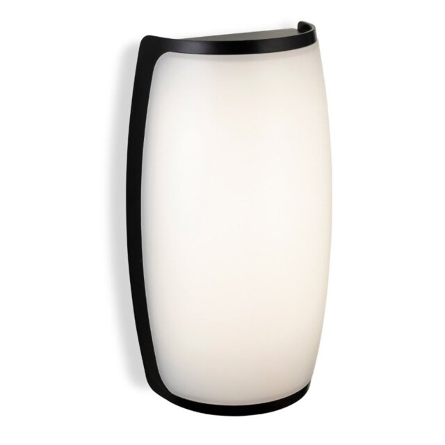 Firstlight 3844BK Apollo LED Resin Outdoor Wall Light In Black With White Diffuser IP54