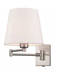 Franklite Rosie Swing Arm Wall Light In Satin Nickel Finish WB503/1174