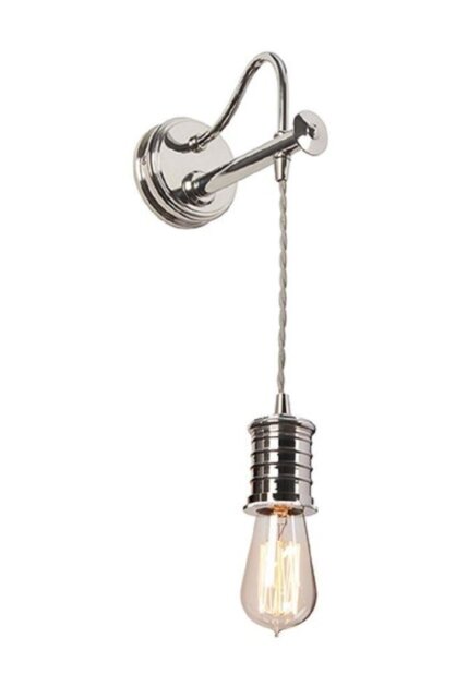 DOUILLE1 PN Douille 1 Light Wall Light With Cord In Polished Nickel (Fitting Only)