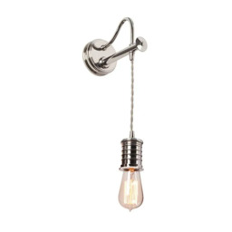 DOUILLE1 PN Douille 1 Light Wall Light With Cord In Polished Nickel (Fitting Only)