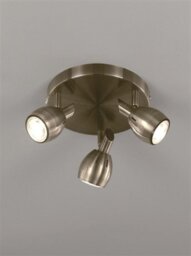 Franklite SPOT9013 Lazio 3 Light Ceiling Light In Bronze With Fully Adjustable Spotlights
