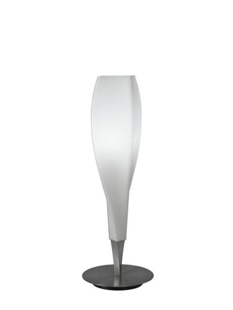 Mantra M3572 Neo 1 Light Table Lamp In Satin Nickel And Frosted Glass