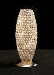 Diyas IL30766 Kos Crystal Table Lamp in French Gold Finish