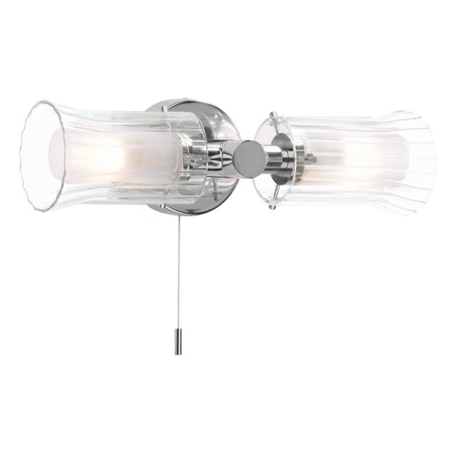 Dar ELB0950 Elba 2 Light Bathroom Wall Light In Chrome