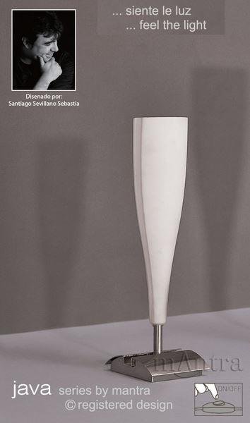 M0064 Java Small 1 Light Satin Nickel And Glass Table Lamp