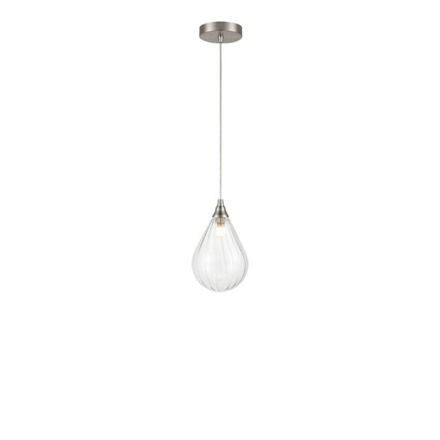 Franklite Perry 1 Light Small Ceiling Pendant Light With Clear Glass Shade PCH244-354