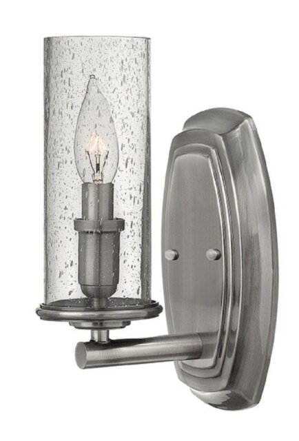 HK/DAKOTA1 Dakota 1 Light Wall Light In Polished Antique Nickel