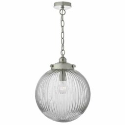 Dar TAM0138 Tamara 1 Light Ceiling Pendant In Nickel