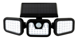 Firstlight 3865BK Avenue LED Solar Outdoor Security Wall Light with PIR In Black IP44