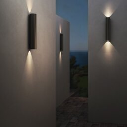 Astro 1428013 Ava 400 Outdoor Wall Light In Satin Brass Finish IP44