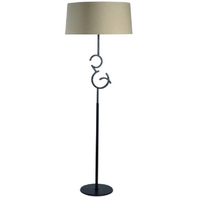 Mantra M5219 Argi 3 Light Floor Lamp In Brown Oxide With Brown Shade