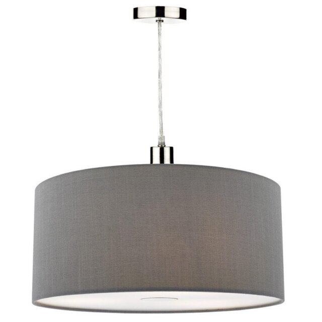 Dar RON6539 Ronda Easy Fit Pendant In Grey - Dia: 400mm