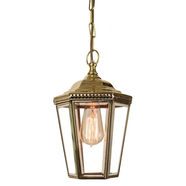 482 Windsor 1 Light Exterior Pendant Hanging Lantern - product_finish:Polished Brass