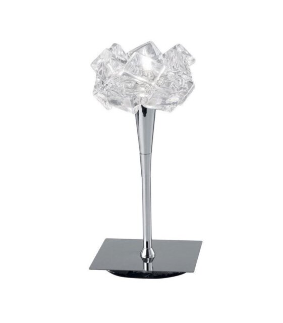 Mantra M3958 Artic 1 Light Table Lamp In Chrome With Clear Glass
