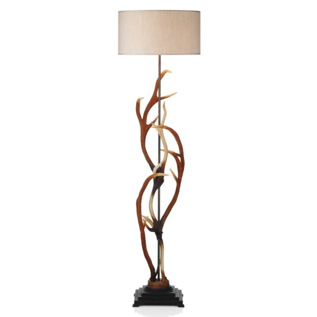 David Hunt Lighting ANT4929 Antler Floor Lamp with Shade