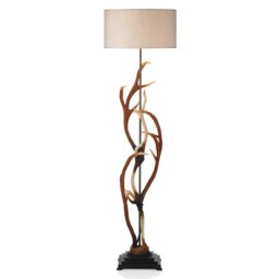 David Hunt Lighting ANT4929 Antler Floor Lamp with Shade