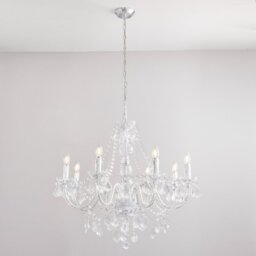 Endon 308-8CL 8 Light Chandelier In Clear Acrylic