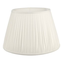 Dar Lighting Ulyana Faux Silk Tapered Drum Shade In Ivory 45 cm