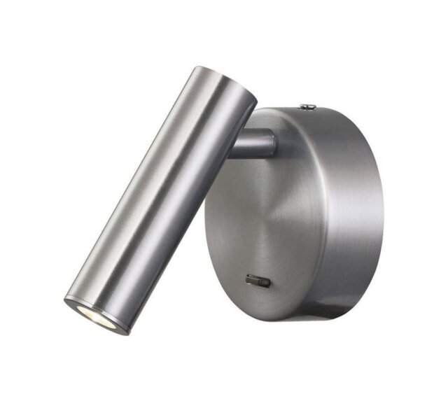 Mantra M6076 Prea 1 Light Switched Wall Light In Satin Nickel