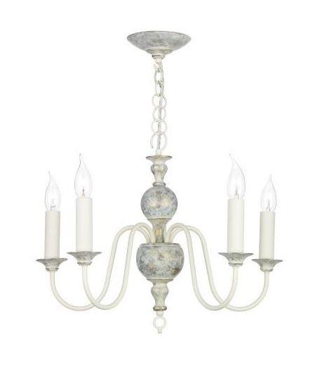 David Hunt Lighting FLE0512 Flemish 5 Light Distressed Grey Ceiling Pendant
