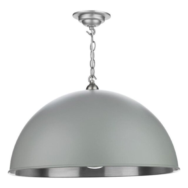 David Hunt Lighting EAL8199-07-17-C13 Ealing 1 Light Large Ceiling Pendant In Powder Grey