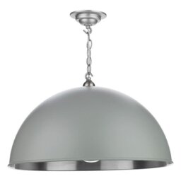David Hunt Lighting EAL8199-07-17-C13 Ealing 1 Light Large Ceiling Pendant In Powder Grey