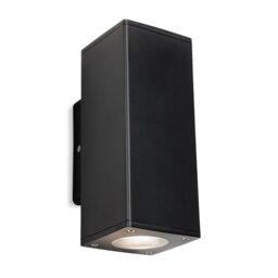 Firstlight 4166BK Ranger Outdoor Resin Rectangular 2 Light Wall Light In Black Finish IP65