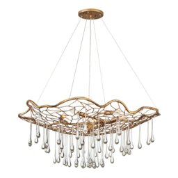 Quintiesse QN-LAGUNA-6P Laguna 6 Light Ceiling Pendant Light In Gold Finish