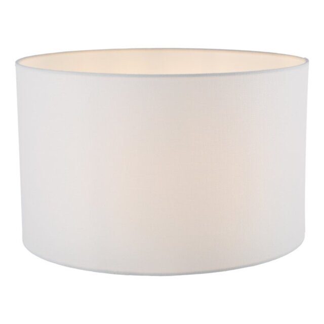 Dar lighting Pyramid White Linen Drum Shade 40cm