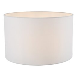 Dar lighting Pyramid White Linen Drum Shade 40cm