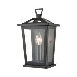 Franklite Dusk Outdoor Single Wall Lantern In Matt Black Finish IP44 EXT6646