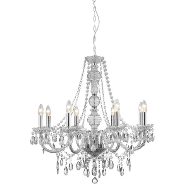 Searchlight 8888-8CL Marie Therese 8 Light Clear Acrylic Chandelier