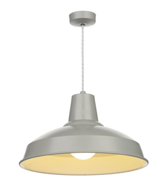 David Hunt Lighting REC0199 Reclamation 1 Light Powder Grey Ceiling Pendant
