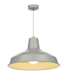 David Hunt Lighting REC0199 Reclamation 1 Light Powder Grey Ceiling Pendant