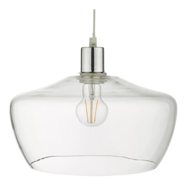 Dar FID6508 Fidella Easy Fit Ceiling Pendant In Clear Glass