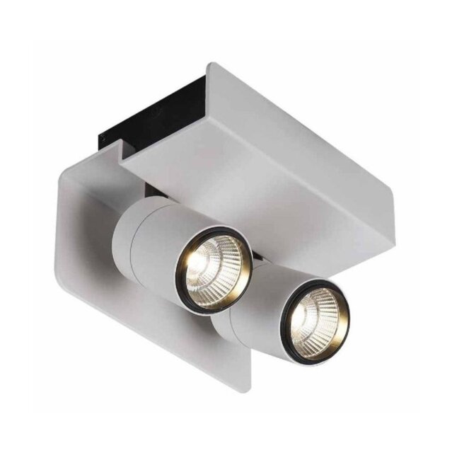 Mantra M5720 Bocarary LED 2 Light 4000K Wall Light In Matt White And Black