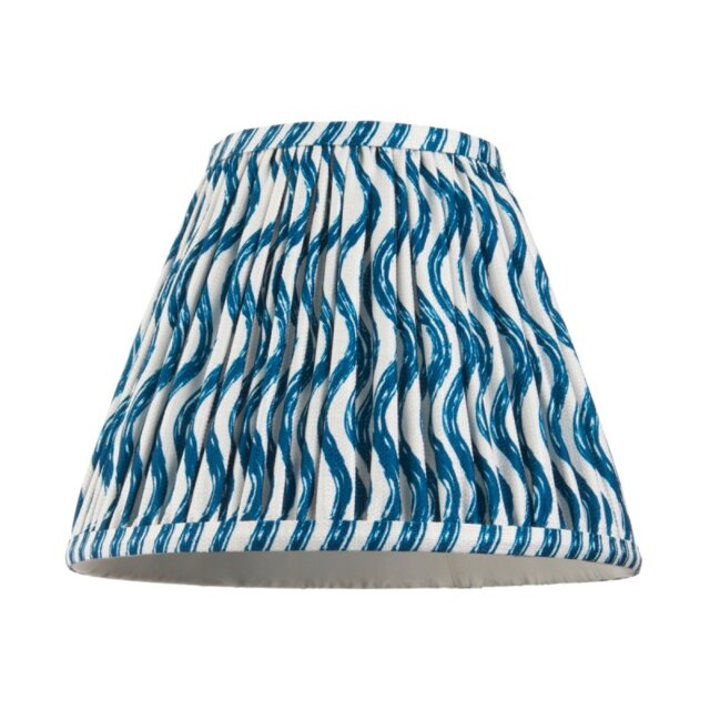 Endon 111302 Ripple Tapered Lamp Shade 25 cm In Marlin Blue