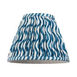 Endon 111302 Ripple Tapered Lamp Shade 25 cm In Marlin Blue