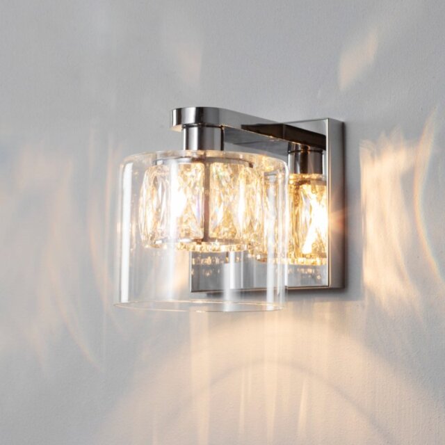 Endon 76521 Verina 1 Light Wall Light In Chrome Plate