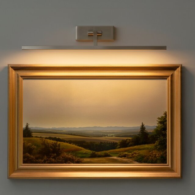 Firstlight 6863BS LED Picture Light In Brushed Steel Finish