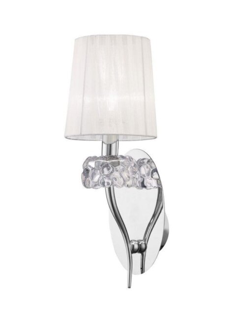 Mantra M4635/S Loewe 1 Light Switched Wall Light With Shade In Chrome