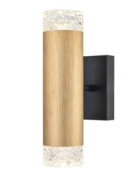 Franklite FL2423-2 Cordelia 2 Light Wall Light In Satin Brushed Gold And Matt Black Finish