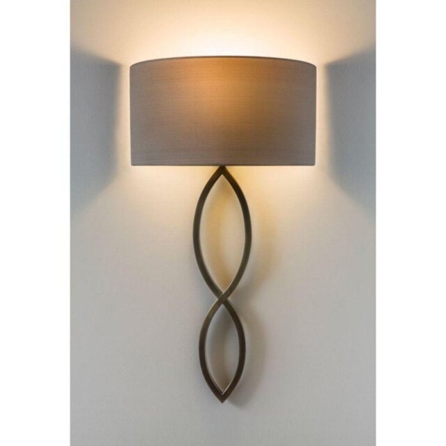 Astro 1349010 and 5026003 Caserta Modern Wall Light in Bronze with Oyster Shade