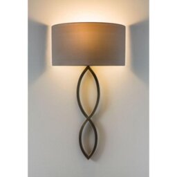 Astro 1349010 and 5026003 Caserta Modern Wall Light in Bronze with Oyster Shade