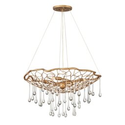 Quintiesse QN-LAGUNA-4P Laguna 4 Light Ceiling Pendant Light In Gold Finish
