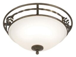 Elstead Pembroke BLACK GOLD two light ceiling flush