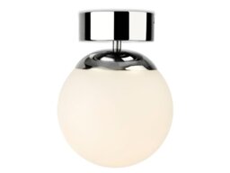 Firstlight 2874CH Brook LED Flush Ceiling Light In Chrome Finish With Opal Glass IP44