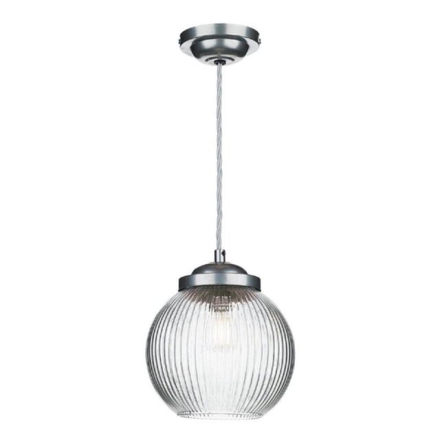 David Hunt Lighting HEN0146 Henley 1 Light Ceiling Pendant In Satin Chrome