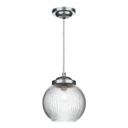 David Hunt Lighting HEN0146 Henley 1 Light Ceiling Pendant In Satin Chrome